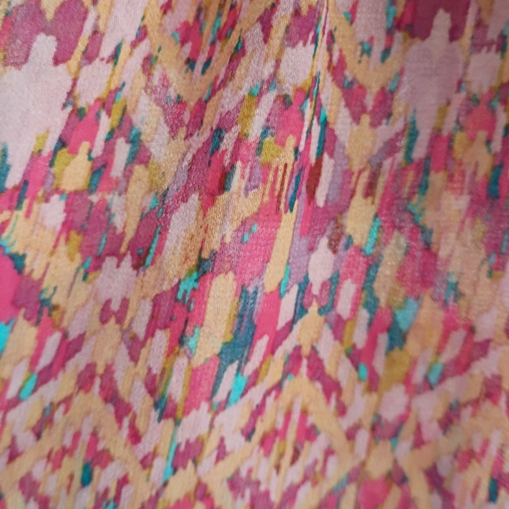 Cure Women's Size Small Coral Multicolor Boho Sheet Swimsuit Tie Up Cover EUC‎ - Picture 7 of 9